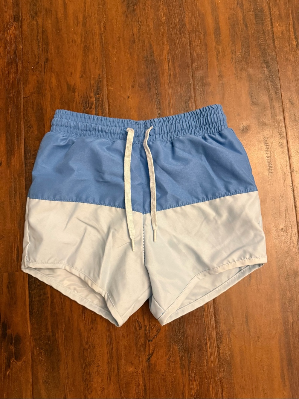 Minnow swim blue color block boardies swim trunks